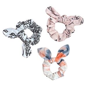 Bunny Ear Hair Scrunchie Bundle